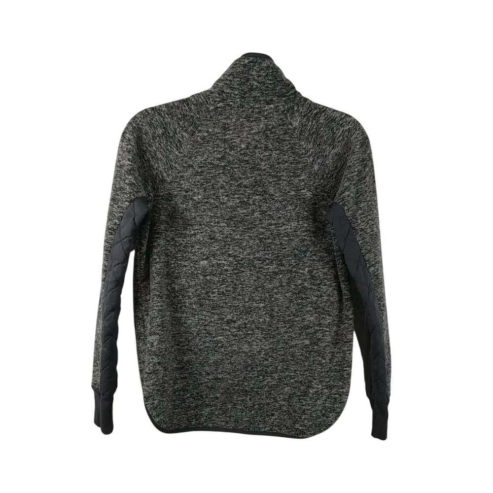 Abercrombie & Fitch Fleece 1/4 Button Snap Sweater Womens XS Gray Pullover - Picture 5 of 6